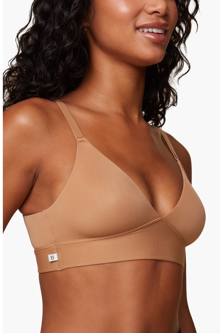 Bliss Triangle Bralette, Alternate, color, Tan