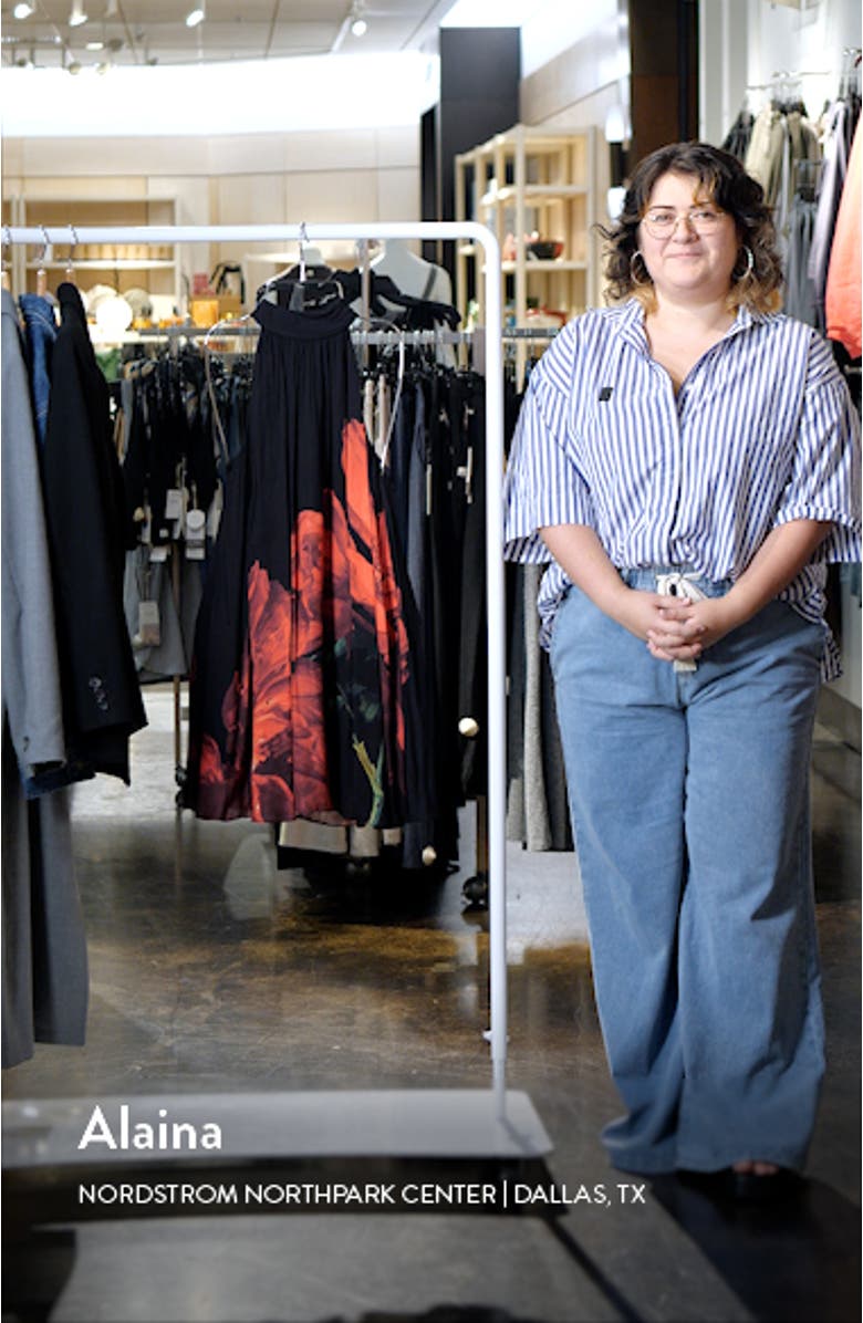 Corine Floral Halter Minidress, sales video thumbnail