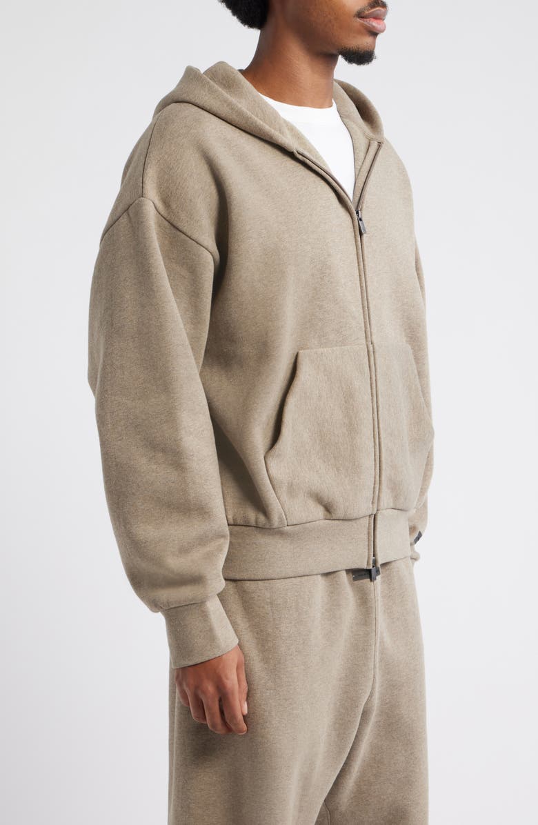 Fear of God Essentials Classic Zip Hoodie, Alternate, color, Homestead Heather