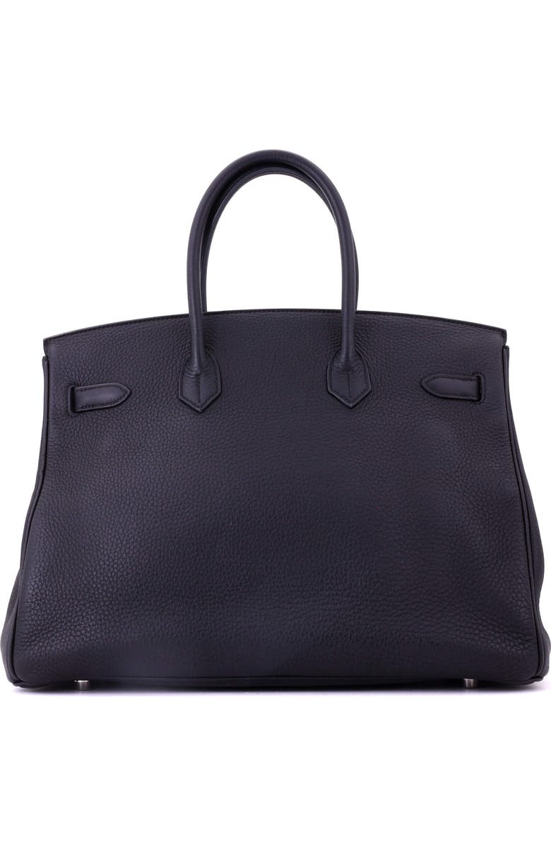 Pre-Owned Hermes Birkin Handbag Black Clemence with Palladium Hardware 35, Alternate, color,