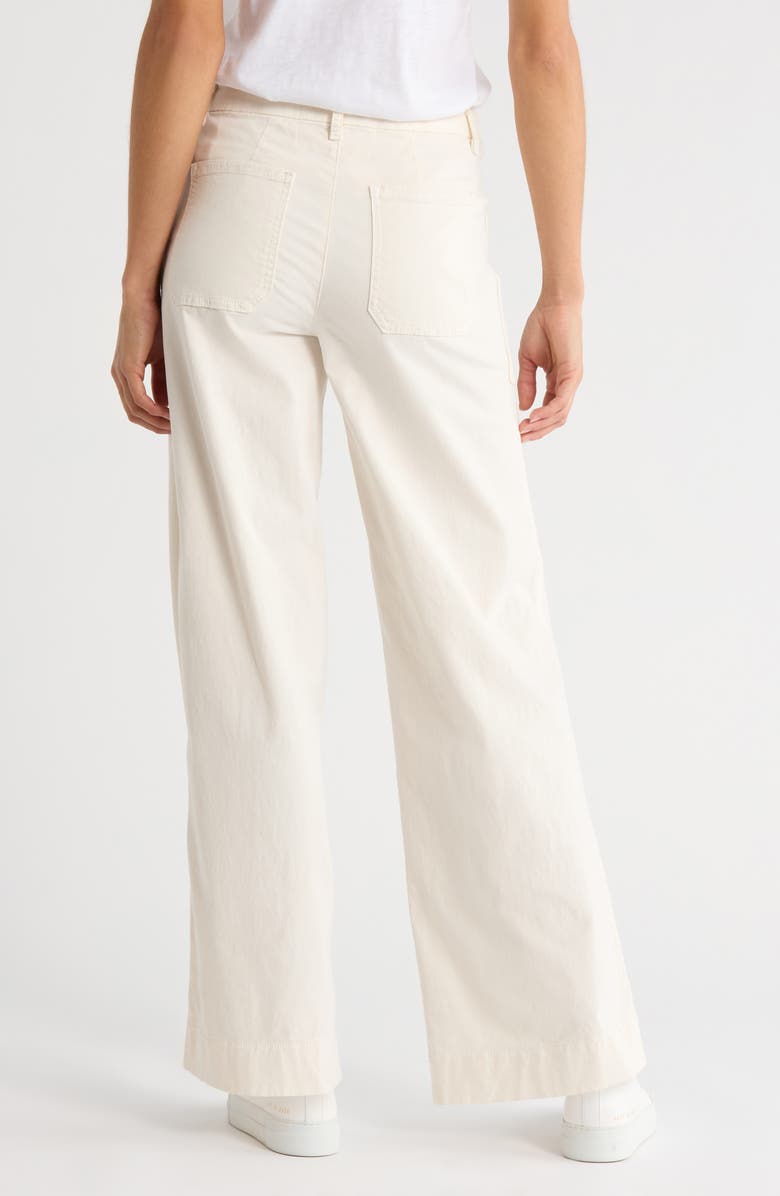 Frank & Eileen Patch Pocket Wide Leg Pants, Alternate, color, Chalk