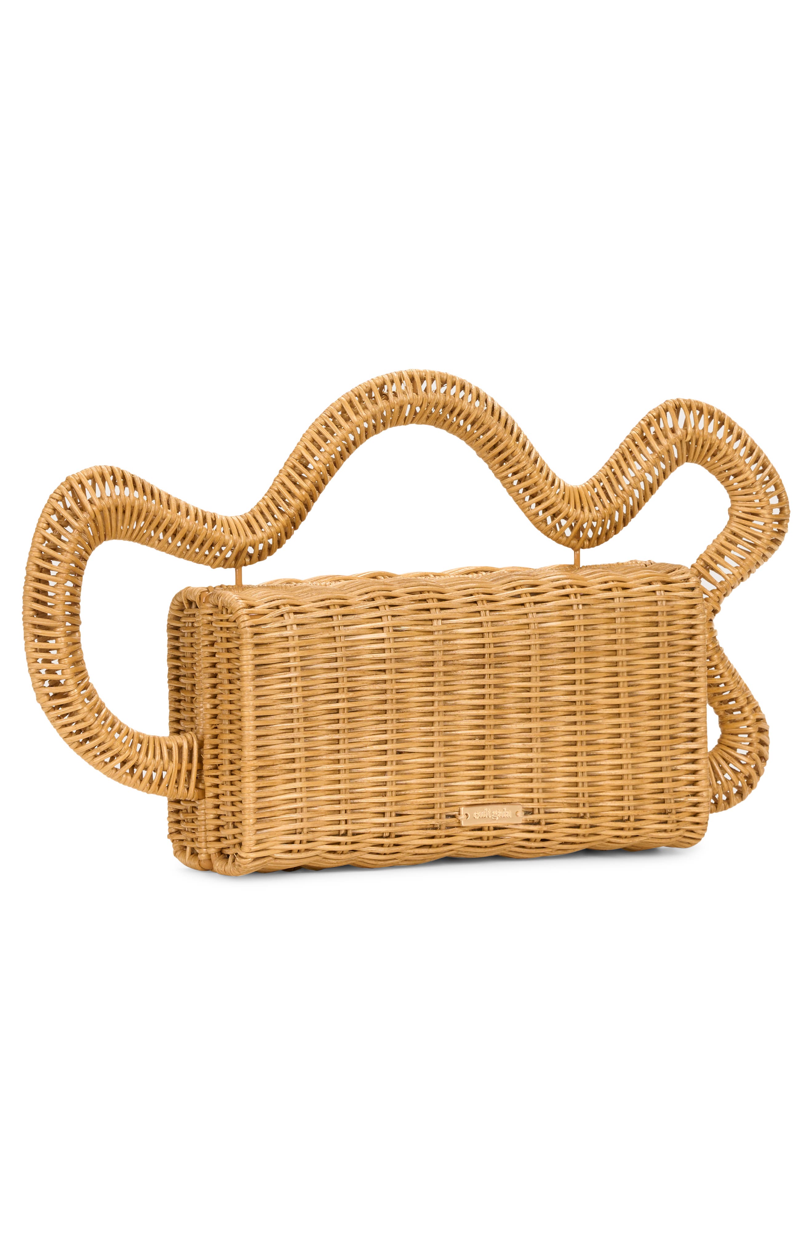Cult Gaia Elsa Rattan Clutch, Alternate, color, 