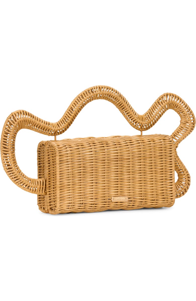 Cult Gaia Elsa Rattan Clutch, Alternate, color,