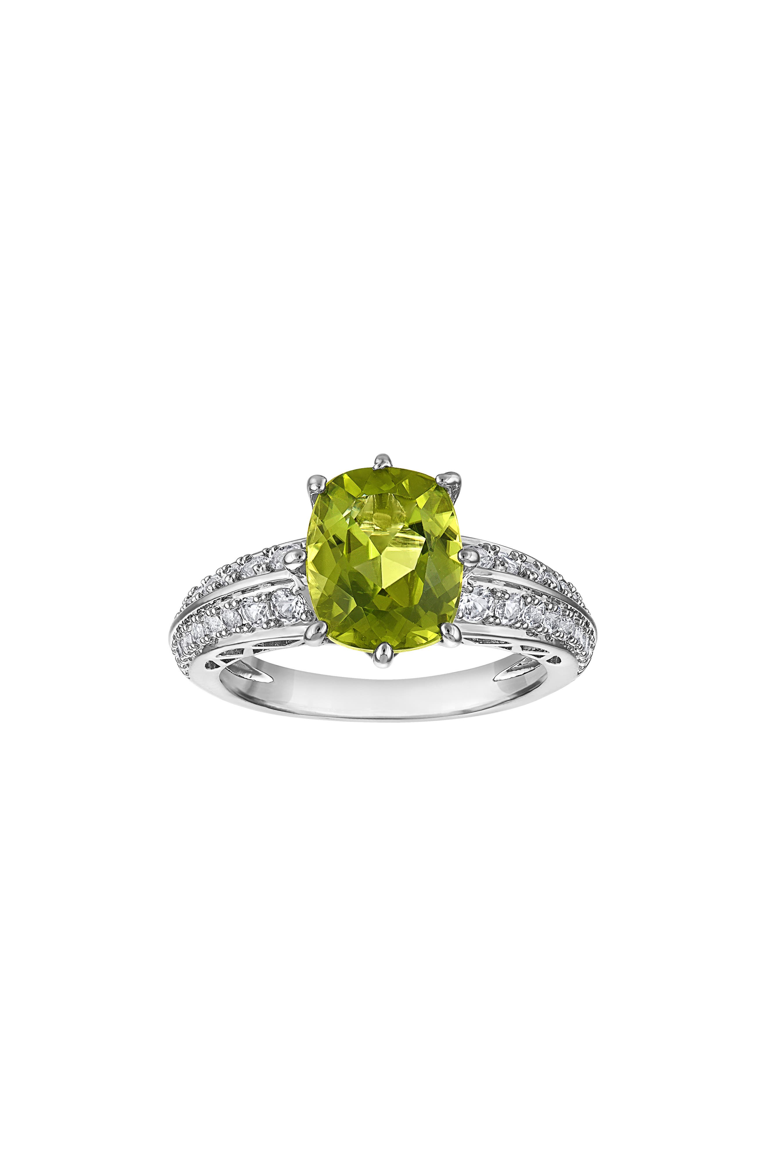 Cushion Cut Peridot Ring