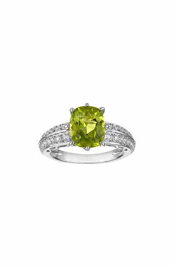 Cushion Cut Peridot Ring