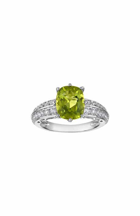 Cushion Cut Peridot Ring