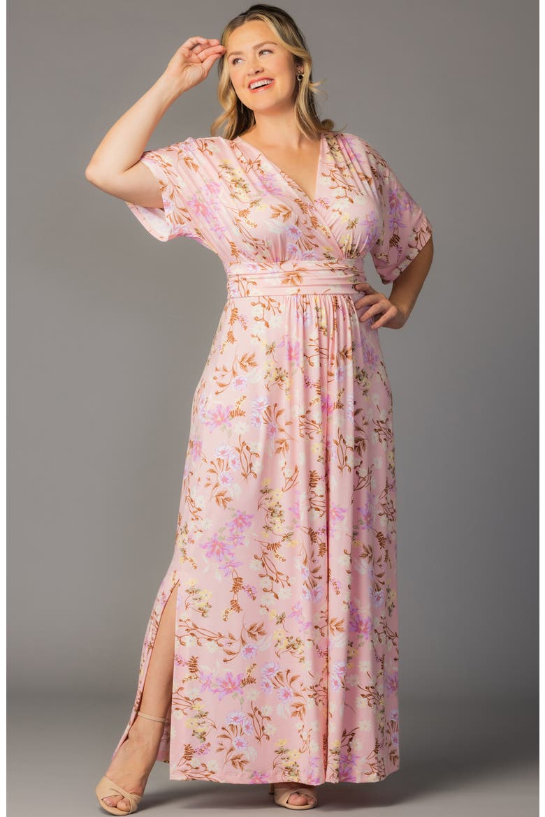 Vienna Maxi Dress, Alternate, color, LIVELY PEACH FLORALS