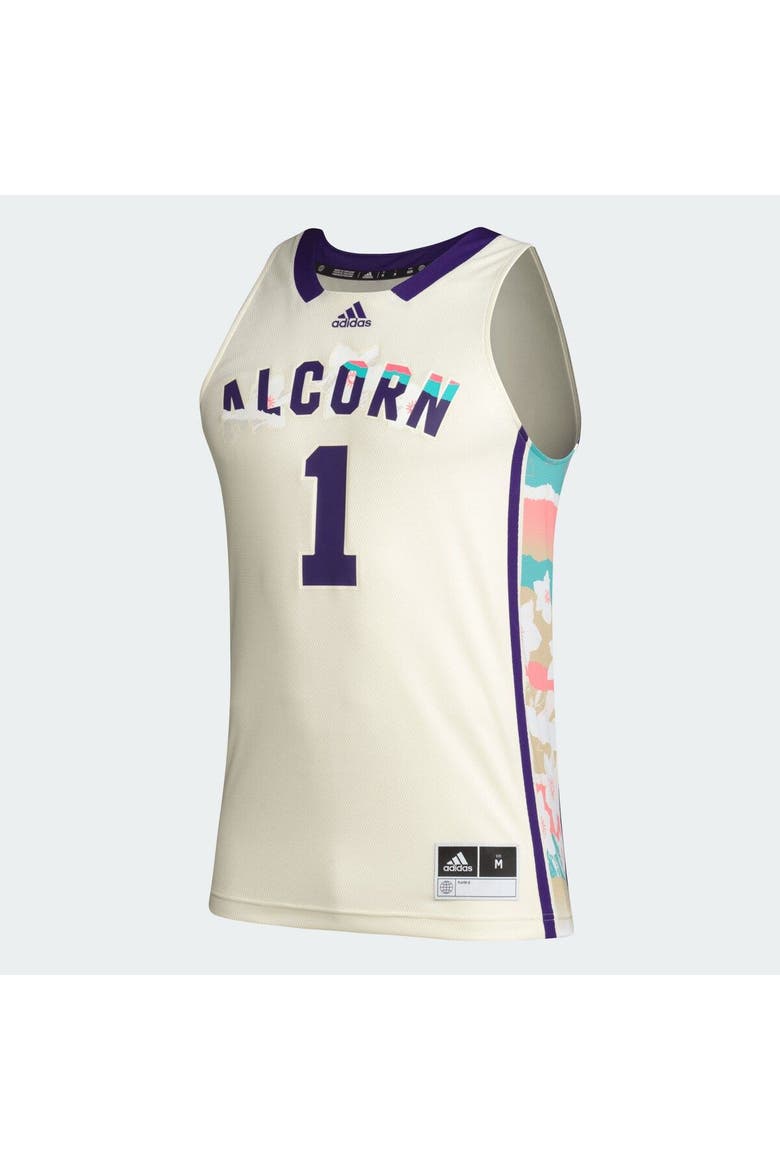 Men's adidas #1 Khaki Alcorn State Braves Honoring Black Excellence Basketball Jersey, Alternate, color, Khaki