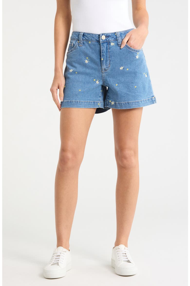 Weekend Shorts, Main, color, DAISY EMBROIDERY