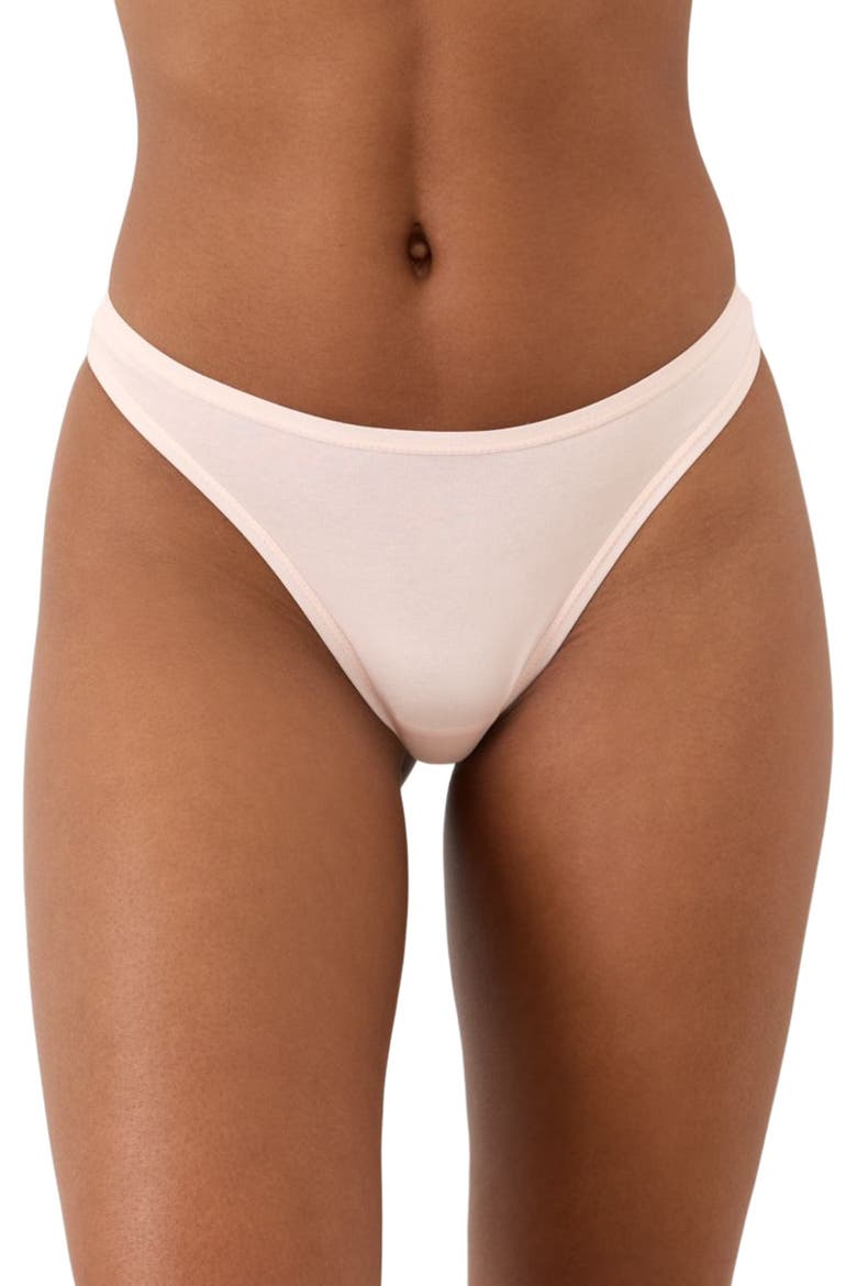 Everyday Classic Fit Thong 5-Pack Made With Organic Cotton, Alternate, color, Stillwater