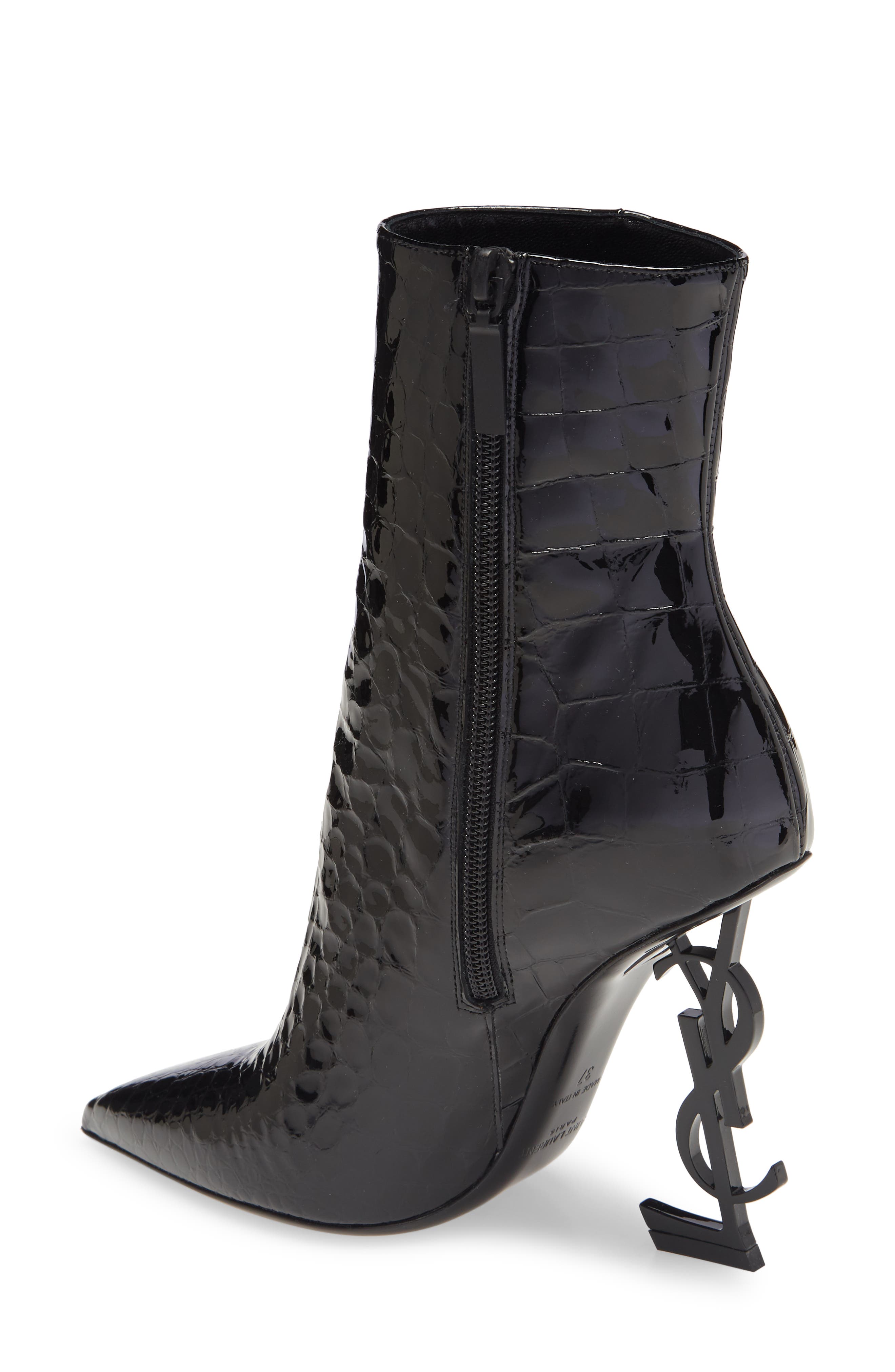 Saint Laurent Opyum YSL Pointed Toe Bootie, Alternate, color, 