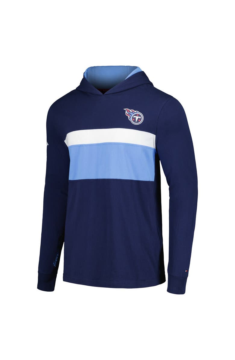 Tommy Hilfiger Men's Tommy Hilfiger Navy Tennessee Titans Morgan Long Sleeve Hoodie T-Shirt, Alternate, color, Navy