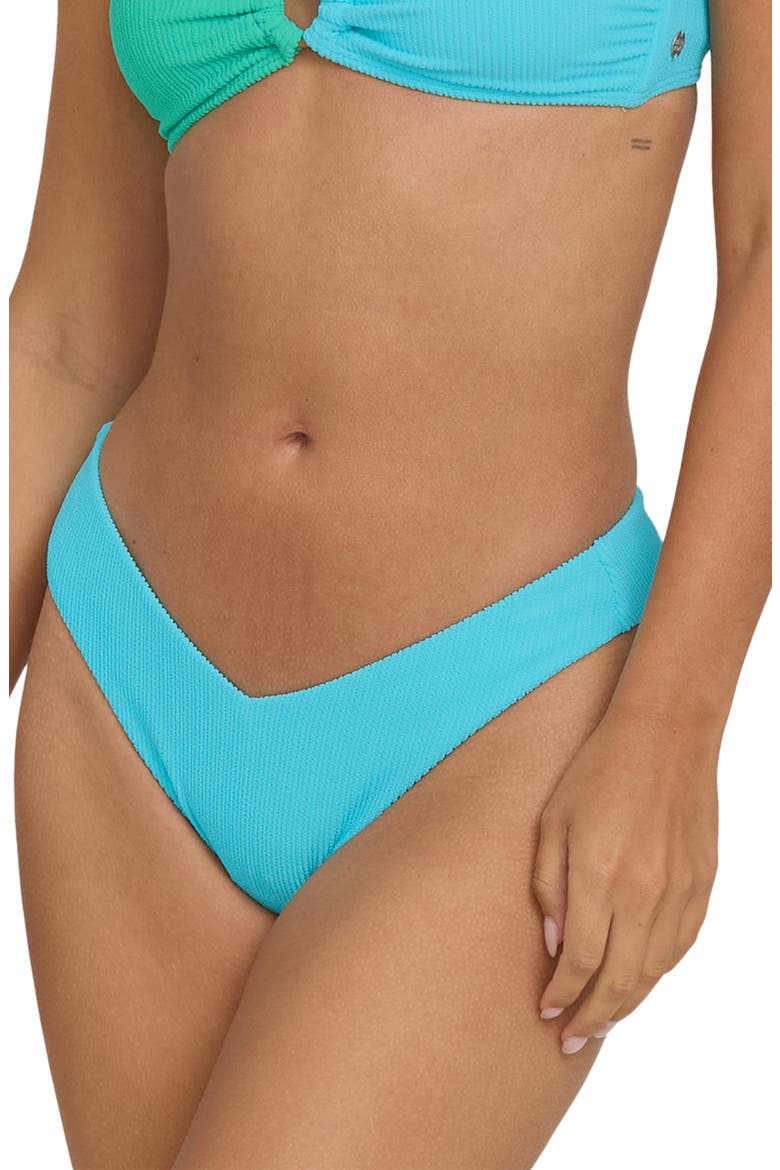 Sunrays V-Cut Hike Bikini Bottoms, Alternate, color, OCEAN SPRAY