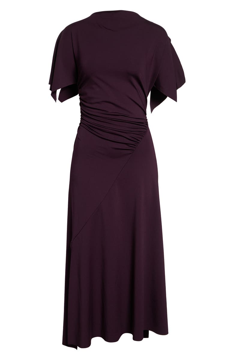 Victoria Beckham Blousey Midi Dress, Alternate, color, Black Currant