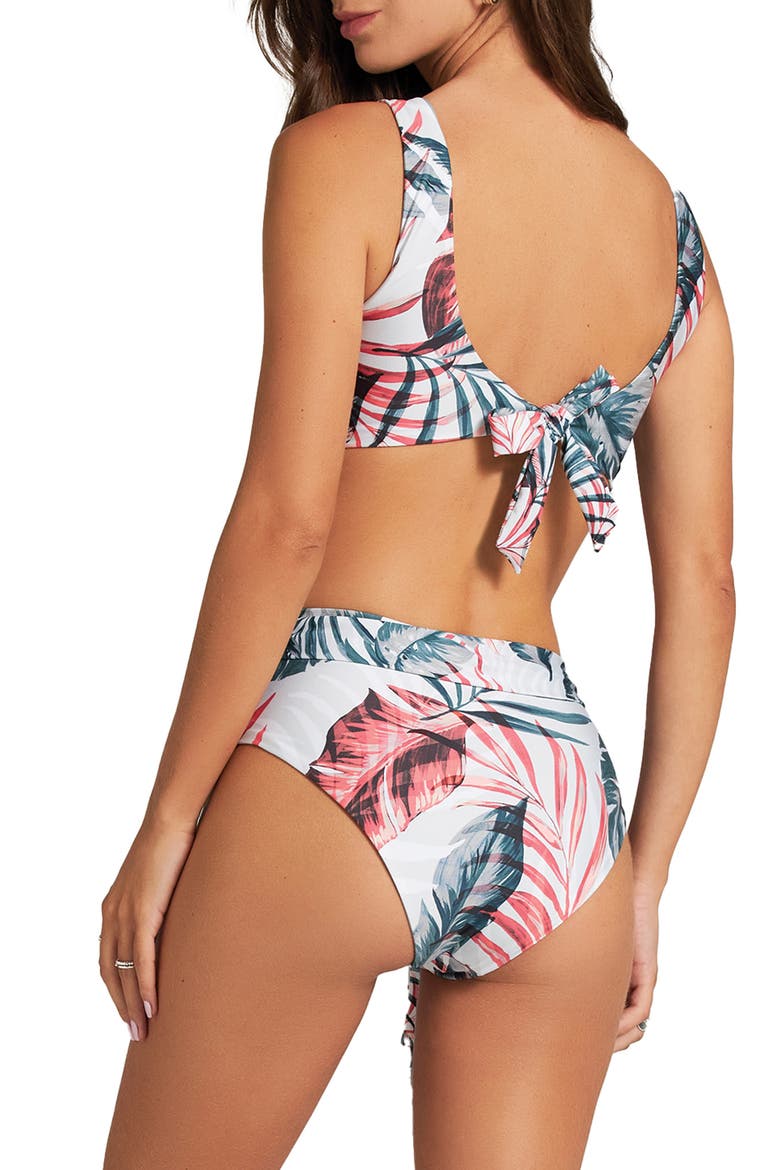 Belted High Waist Bikini Bottoms, Alternate, color, MULTI