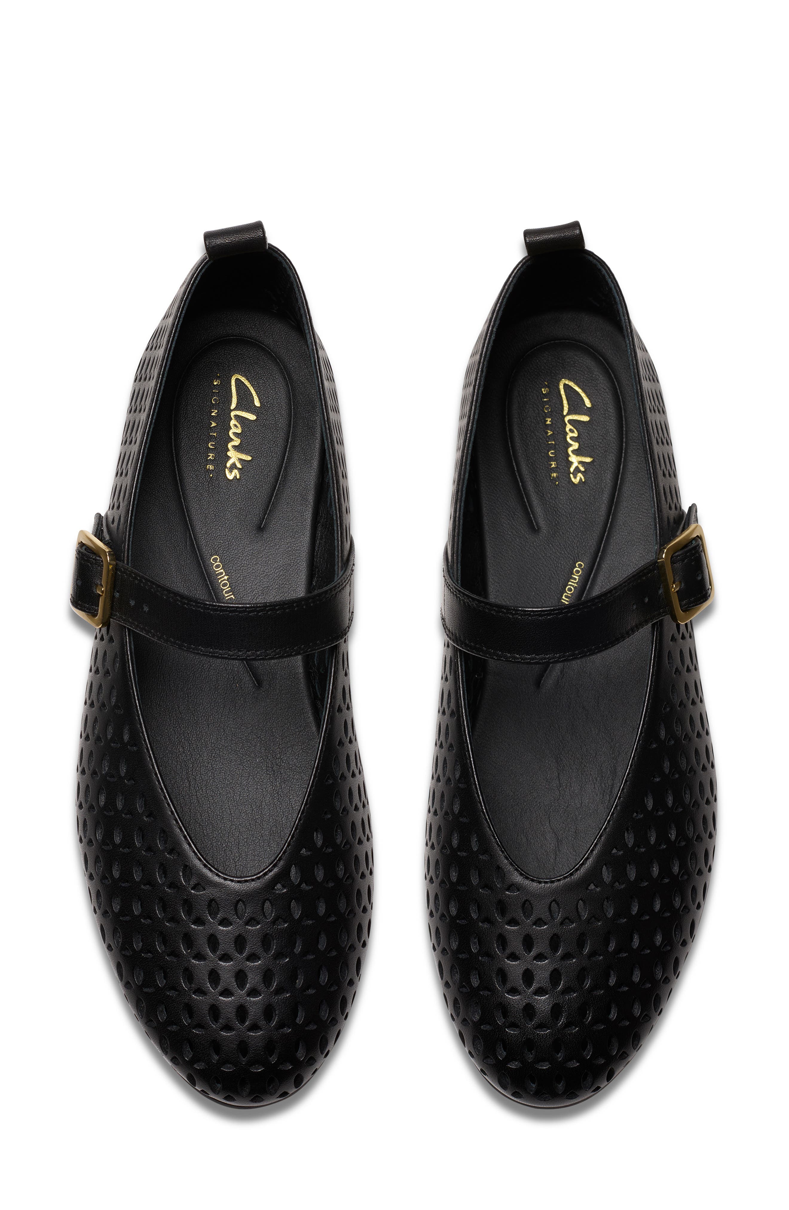 Clarks<sup>®</sup> Fawna Mary Jane Flat, Alternate, color, Black Leather