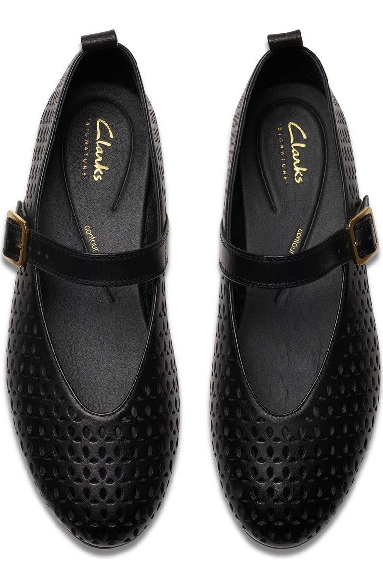 Clarks<sup>®</sup> Fawna Mary Jane Flat, Alternate, color, Black Leather