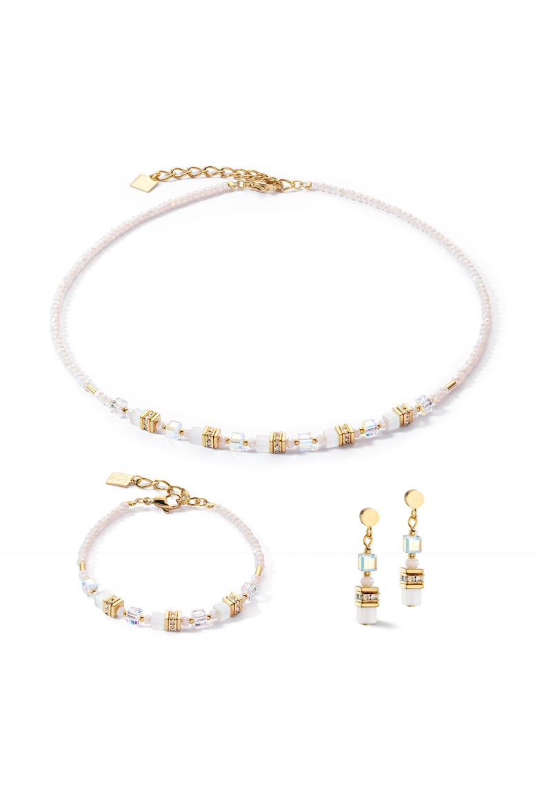Mini Cubes Necklace, Alternate, color, White