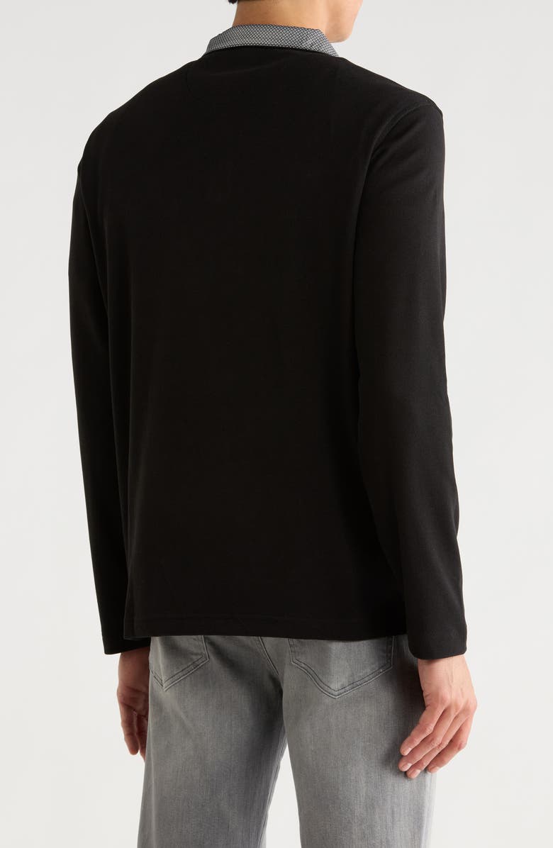 NICOBY Birdseye Soft Brushed Quarter Zip Pullover, Alternate, color, Black