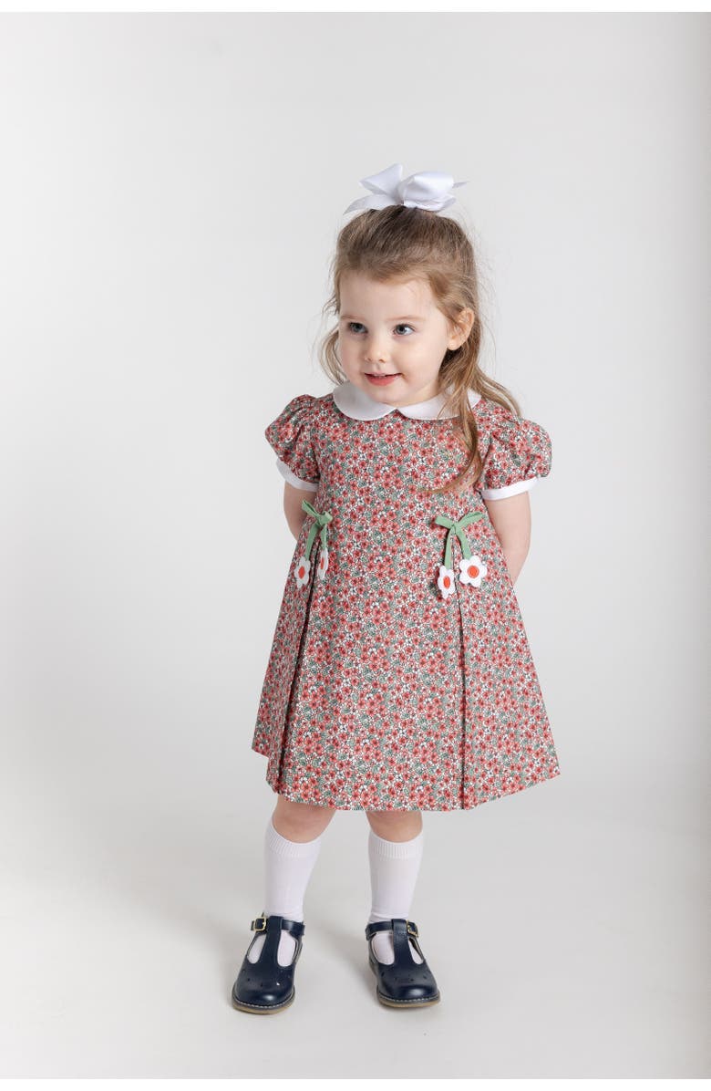 Florence Eiseman Floral Dress With Flowers, Alternate, color, Red Floral