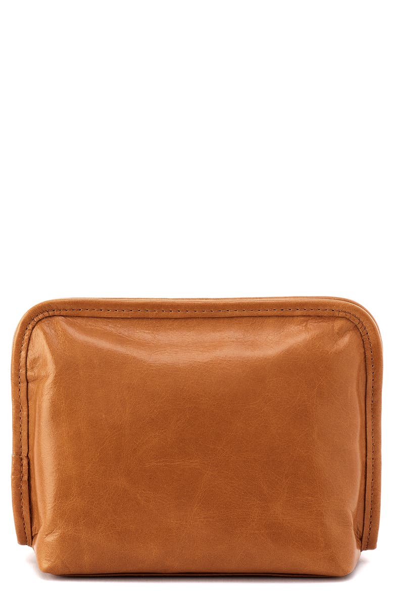 HOBO Beauty Leather Cosmetics Case, Main, color, Truffle