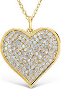 Sterling Forever Sterling Silver Moonstone Heart Pendant Necklace