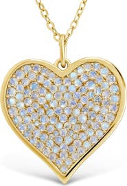 Sterling Forever Sterling Silver Moonstone Heart Pendant Necklace