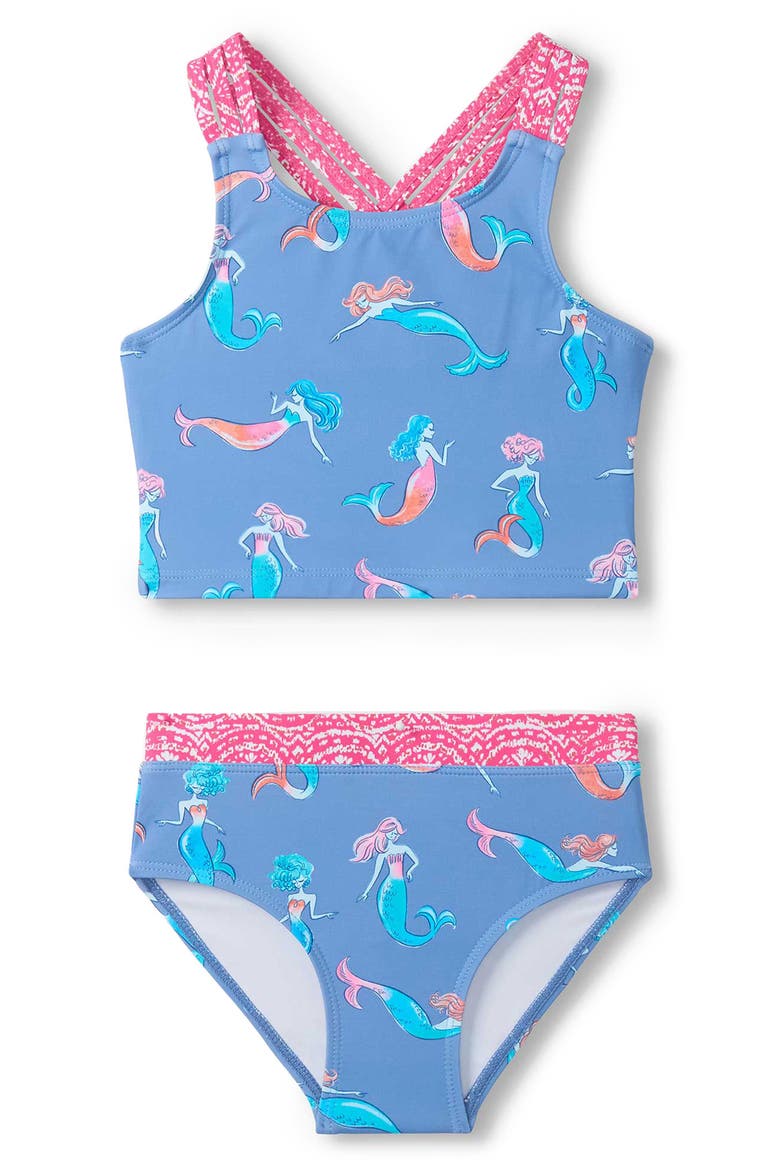 Kids' Salty Mermaids Two-Piece Swimsuit, Main, color, STAR SAPPHIRE