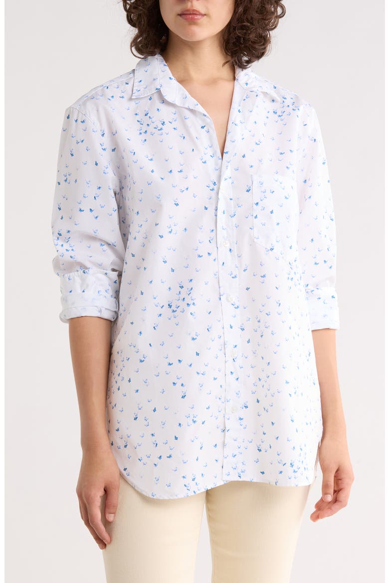Relaxed Fit Cotton Button-Up Shirt, Main, color, BUTTERFLIES