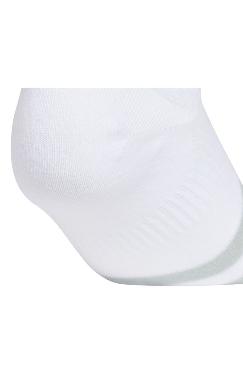 adidas Superlite 3.0 6-Pack No-Show Socks, Alternate, color, White/ Green/ Tropic Bloom