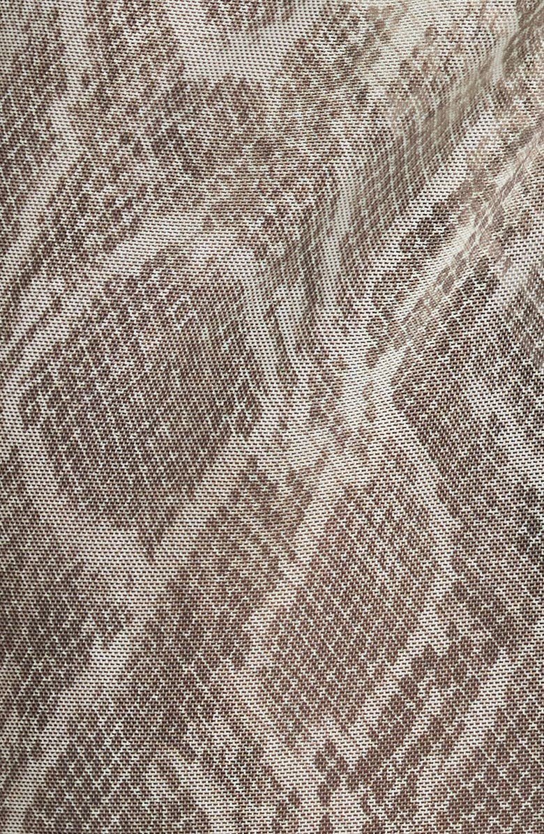 Good American Snakeskin Print Mesh Sarong, Alternate, color,