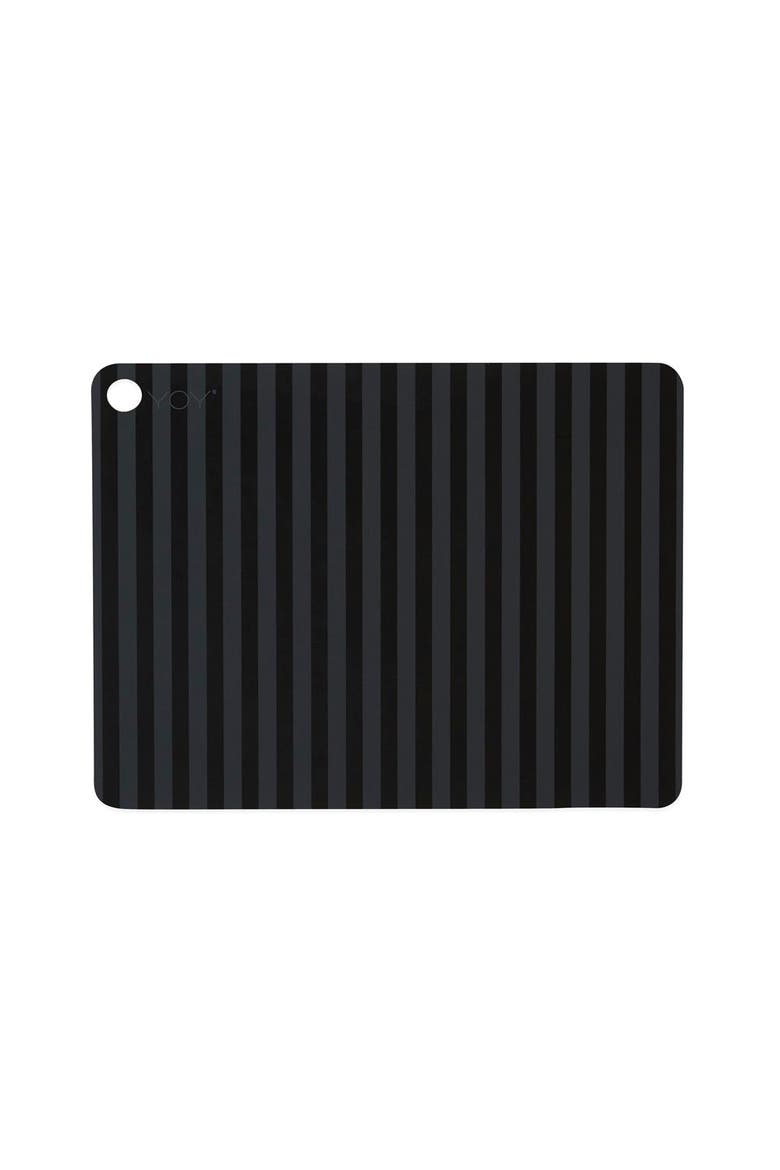 Placemat Stripe - Set of 2, Alternate, color, Anthracite