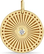 Zoë Chicco Small Sunbeam Diamond Medallion Charm