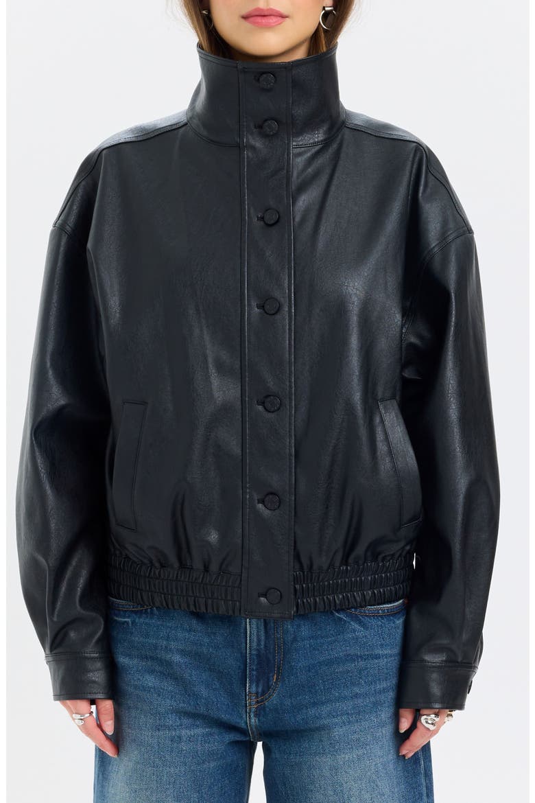 Phantom Faux Leather Jacket, Main, color, BLACK
