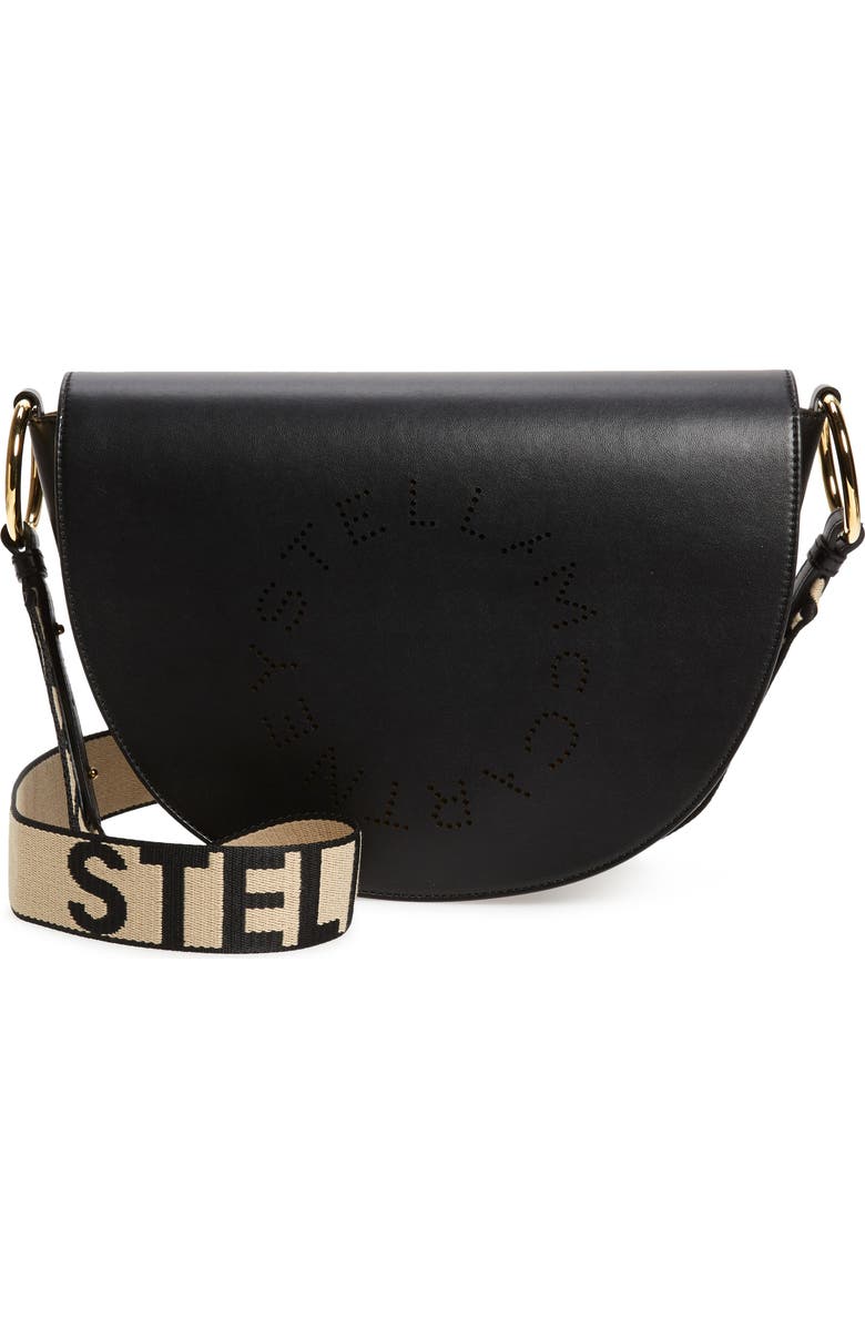 Stella McCartney Flap Faux Leather Shoulder Bag, Main, color,