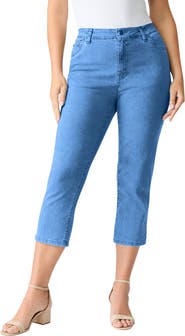 Roaman's Plus Size 24/7 Stretch Capri Jean