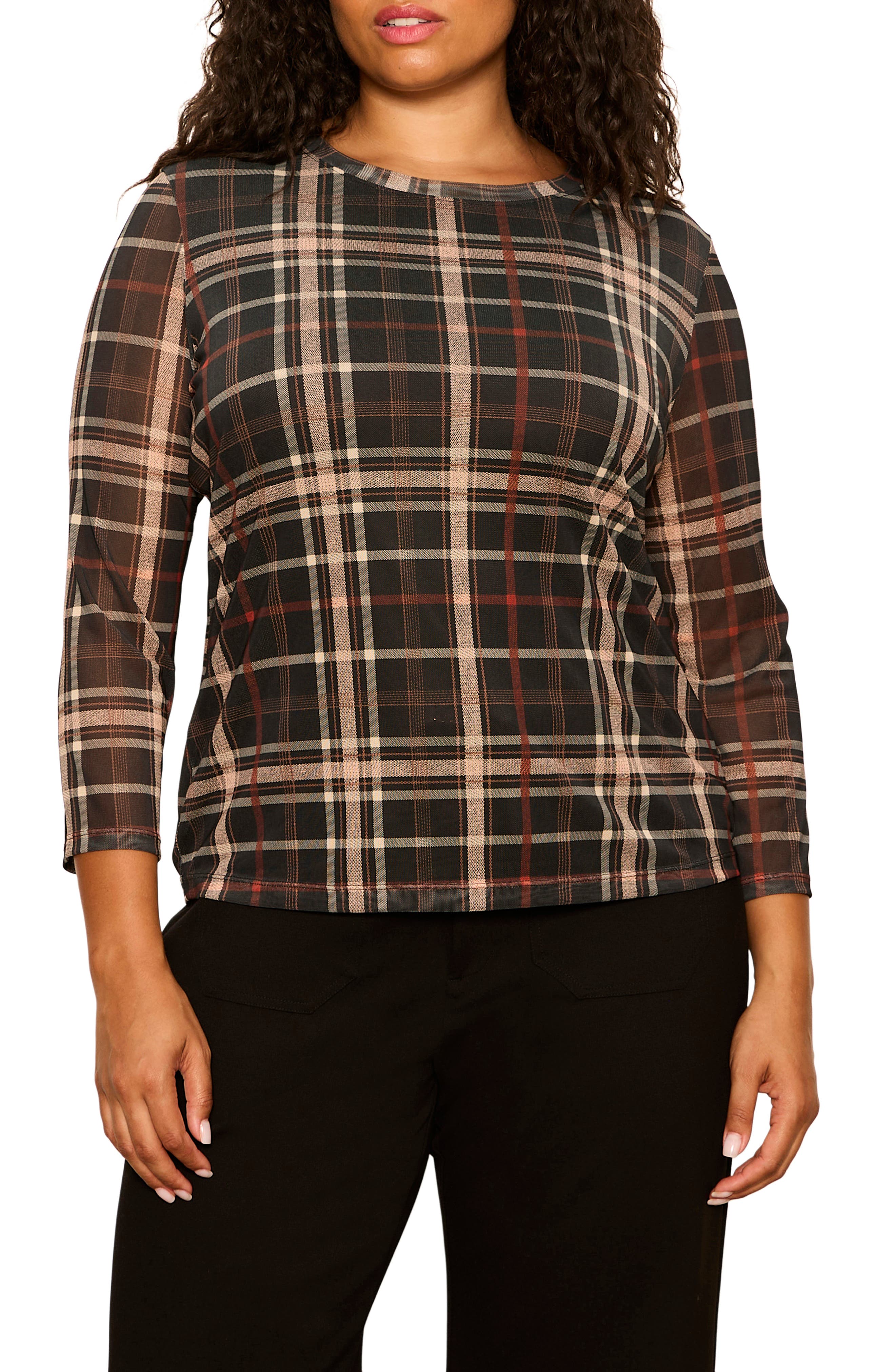 selected CINDER BROWN PLAID