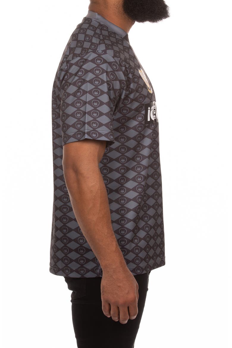Frappe Short Sleeve Mesh V-Neck Jersey, Alternate, color, BLACK