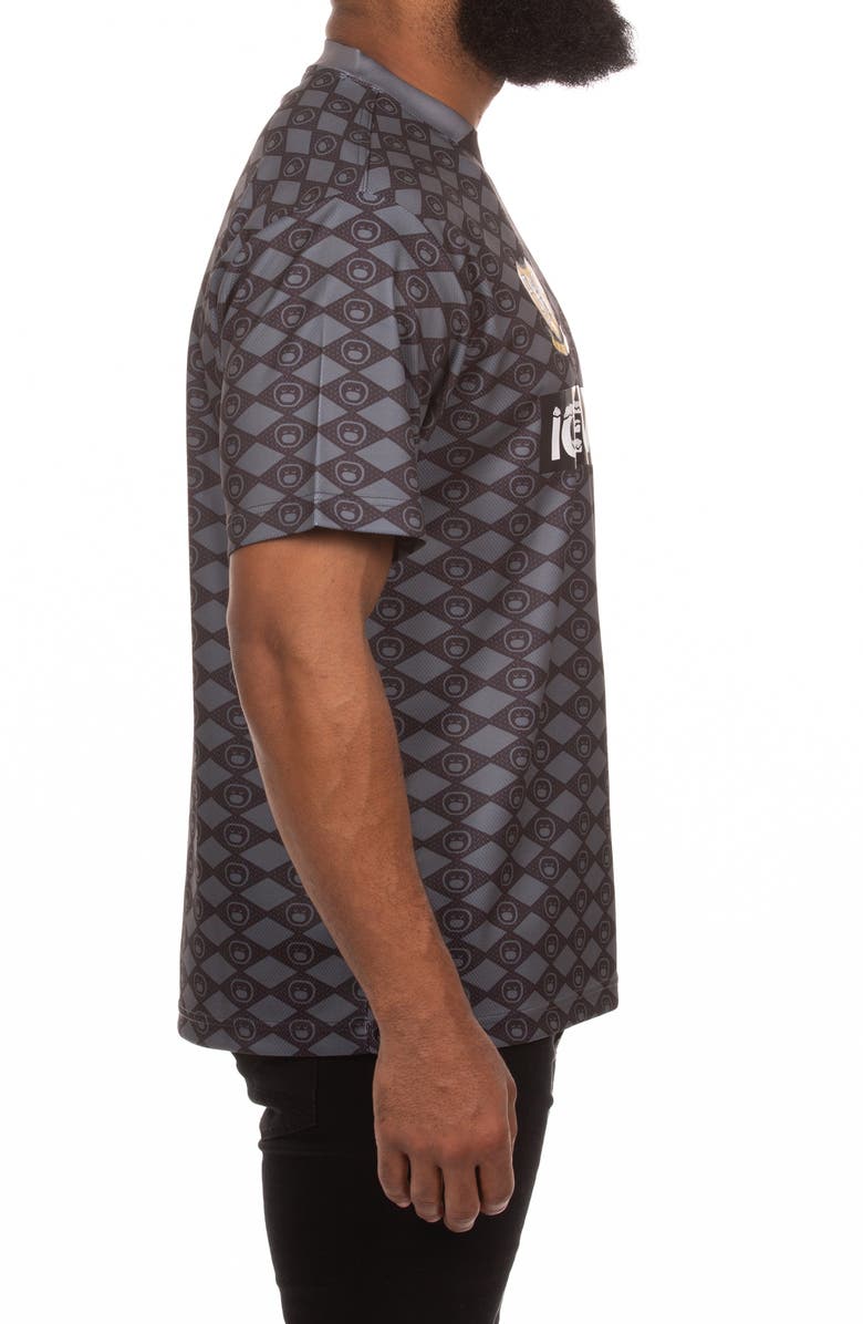 ICECREAM Frappe Short Sleeve Mesh V-Neck Jersey, Alternate, color, Black