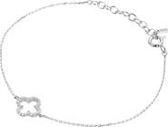 Bearfruit Jewelry Sterling Silver 18k Gold Plated Aria Clover Bracelet Minimal Dainty