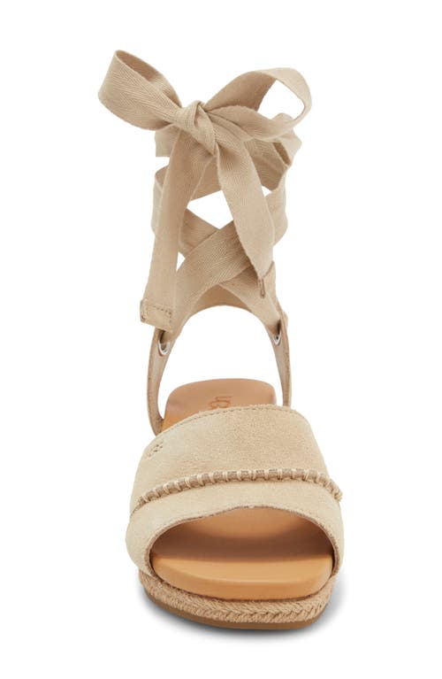 Ugg ® Taia Ankle Tie Wedge Sandal In Mustard Seed