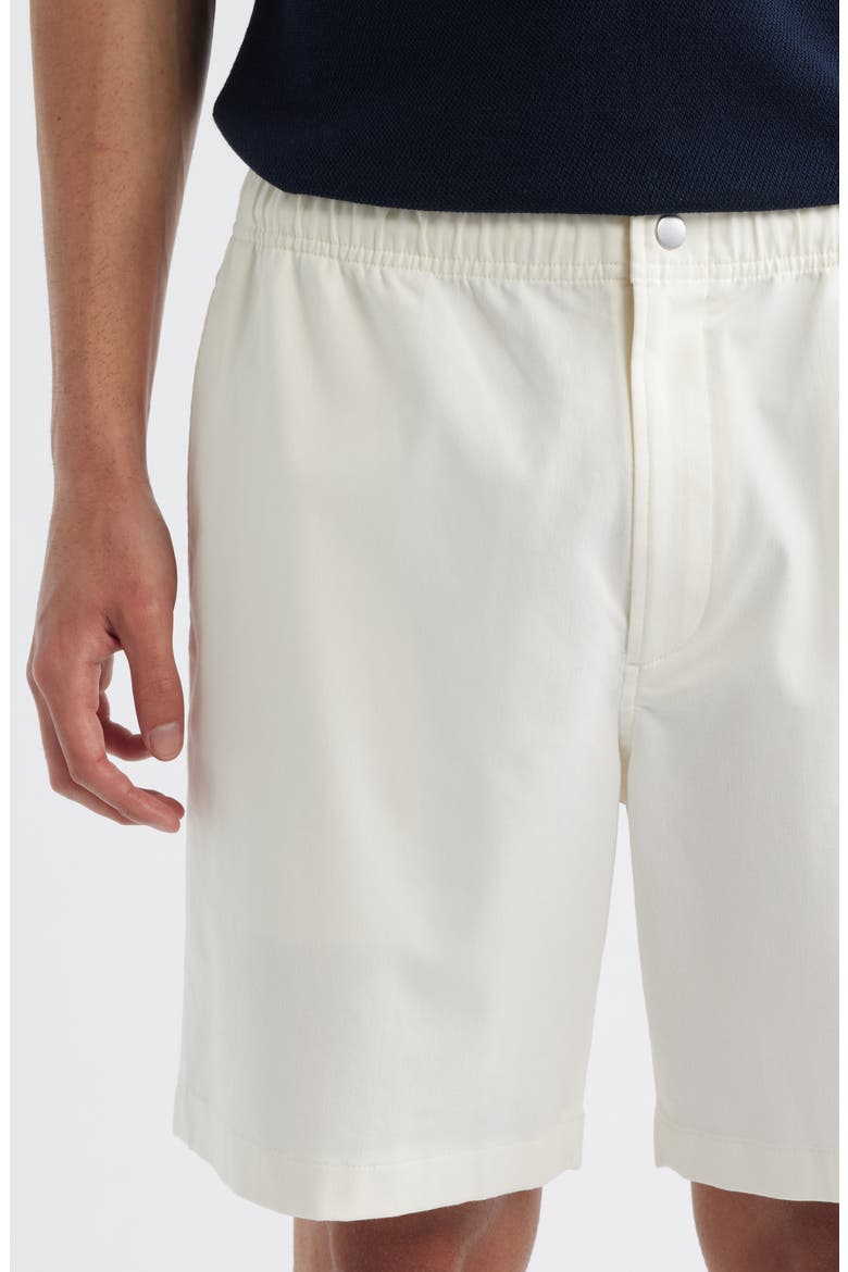 Easy Elastic Waist Cotton Shorts, Alternate, color, WINTER IVORY - 2H5