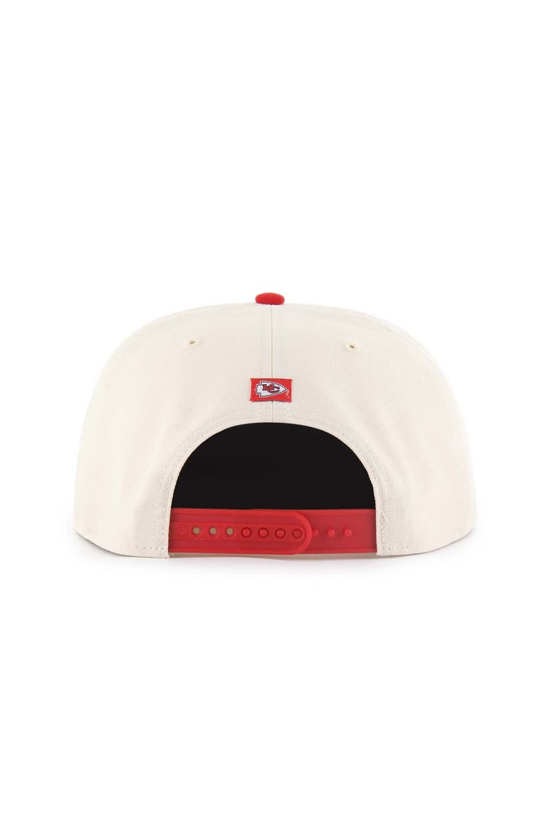 Men's '47  Natural Kansas City Chiefs Payson Captain Adjustable Hat, Alternate, color, Natural