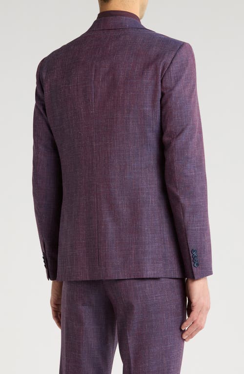 John Varvatos Star Usa Neat Virgin Wool Blend Sport Coat In Burgundy