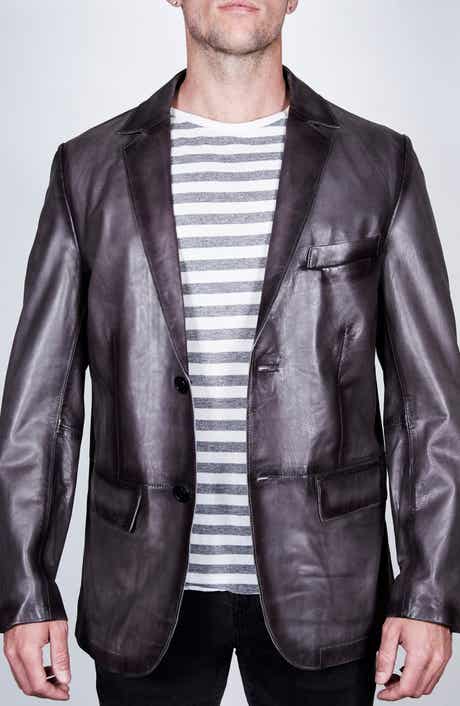Missani Le Collezioni Vintage Leather Blazer