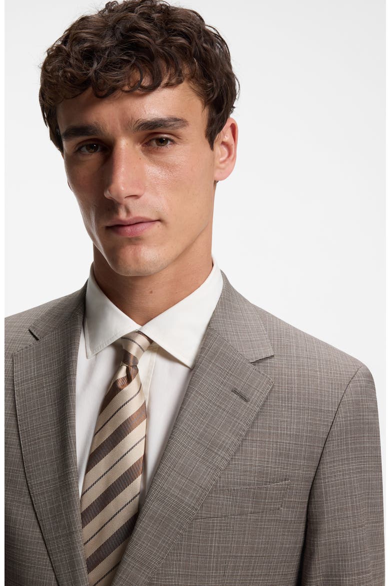 Huge Stretch Virgin Wool Suit, Alternate, color, DARK BEIGE