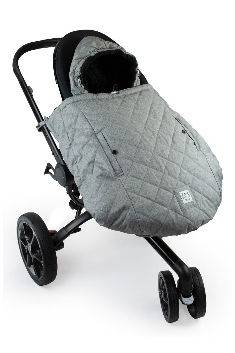 7. A.M. Enfant K-Poncho 3-in-1 Baby Carrier Cover, Alternate, color, HEATHER GREY PLUSH