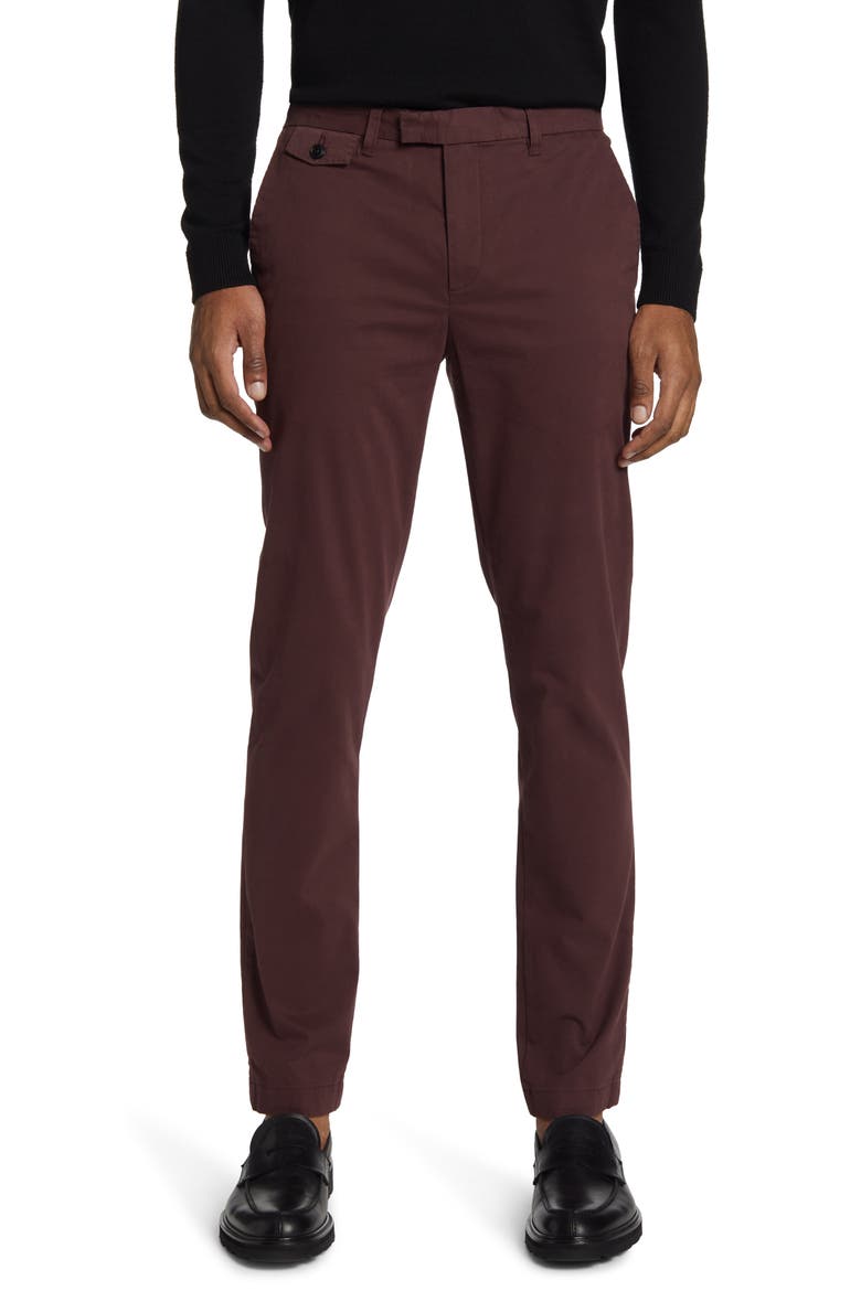 Genay Irvine Slim Fit Chinos, Main, color, MAROON