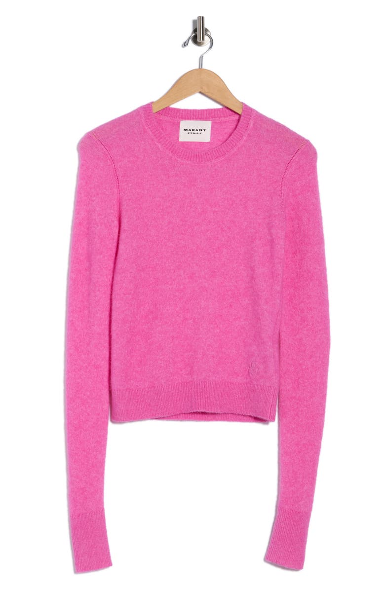 Isabel Marant Étoile Ania Baby Alpaca Blend Sweater, Alternate, color, Fluo Pink