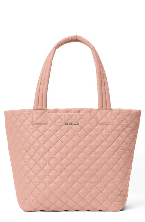 Mz Wallace Metro Deluxe Medium Quilted Tote Bag In Dusty Rose